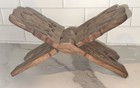 Vintage Handmade Wooden Book Holder Bible Cookbook Display Stand Collapsible