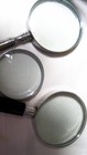 Trio Of Vintage Magnifying Glasses W Handles Acrylic Metal