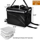 Insulated Food Delivery Bag For Bike  Pizza Delivery Bag With Divider And Rea   