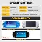 Replacement Battery For Sony Psp 2000 3000 Lite Slim  1500 Mah 3 6v 2-pack