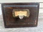 Shaw Walker Library Bureau Solemaker Card Catalog Single Drawer Oak File Cabinet