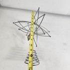 Retro Style Metal Star Christmas Tree Topper Silver Color Space Age