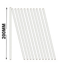 Pack Of 12 Lab Glass Stirring Rod 8 Inch Length With Both Ends Round