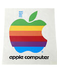 Set Of 3 Vintage Apple Computer Decal Stickers Rainbow Logo - New Old Stock