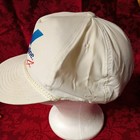 Vintage 90s Valvoline Oil Racing Snapback Trucker Hat Cap White Cord  pre-owned 