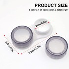 20 Pack Clear Contact Lens Case Box Holder Container Storage Kit For Travel