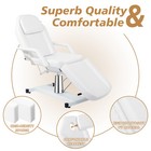 White Reclining Hydraulic Facial Bed Adjustable Tattoo Chair Salon Massage Table