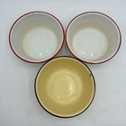 Vintage Metal Enamel 6 25    Bowl Mcm Mid Century Modern Cereal Salad Red Blue Lot
