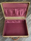 Vintage 1940 s Tweed Case Travel Trunk Suitcase Luggage Train Case D  cor 15x11x6