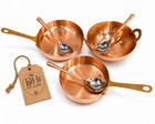 Pure Copper Hammered Cookware Set  Ayurvedic Cooking Utensils  Luxury Serveware