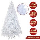 5 6 7ft White Artificial Christmas Tree Bushy Xmas Tree 1000 Branch Tips W stand