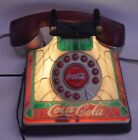 Vintage Coca-cola Telephone  Light Up Stained Glass 2001 Land Line Phone