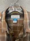 Columbia Mens Flannel Shirt Size Medium Button Up Plaid Long Sleeve Adult Cotton