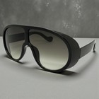 Oversized Exaggerated Vintage Retro Shield Style Sunglasses Xl Thick Black Frame