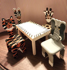Vintage Dollhouse Miniature Wild Animals Table Chairs Lot 1 12 Scale - Rare  