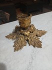 Vintage Mid Century Retro 70s 60s Large Ornate Brass Candle Stick Holder 