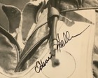 Wwii Pilot Flying Ace Edwin Heller 352nd Fighter Group Pow Signed Photo