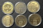 Genuine The Beatles Commemorative Coin 5 X Bronze   1 X Golden Metal Coins Set