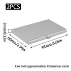 2 Pack Silvery Metal Business Card Holder Case  Flip Cover Credit Business Ca   