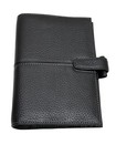 New- Filofax- Black Classic Stitch Soft Leather Personal Organizer Planner
