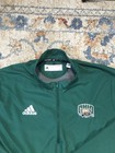 Ohio Bobcats Jacket Mens Large Green Ncaa Basketball Adidas Quarter Zip Pullover