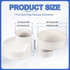 8  To 4  Round Duct Fitting Pipe Increaser Reducer Adapter Connector