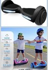 New In Box Hoverboard Led Safety Lights 6 3in Wheels Black Kids   Up