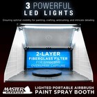 Portable Hobby Airbrush Paint Spray Booth Kit Exhaust Filter Led Light Set Model
