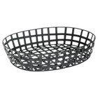 Hubert Metal Tobacco Basket Oval Black - 19 1 2 l X 15 w X 4 h