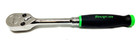 New Snap-on    1 2  Drive Soft Grip Chrome 12  Ratchet Sh80ag Green Dual 80 Tech