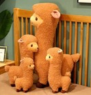 Brown Alpaca Llama Plush Toy 15  Stuffed Animal Toddler Doll Gift For Kids
