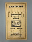 Vintage Bartsch s Norwegian Crappie Fish Hooks Advertising Store Display Canoe