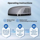 Rv Air Conditioner 15000 Btu Non-ducted W heater Rooftop Ac Unit For Rv 110-120v