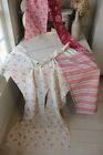 Antique French Fabric Vintage Material  Project Faded Pink Red Cutting Pack 
