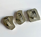 Lot Of 3 Antique Flat Back Tin Cookie Cutter Biscuit Cat Penguin Primitive