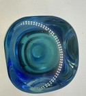 Fifth Avenue Crystal Sommerso Home Decor Art Glass Vase Murano Style Green Blue