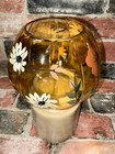 Yankee Candle 4 25  X 5  Flower Pumpkin Glass Candle Shade White Daisy Nib