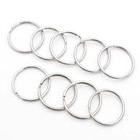 Stainless Steel Key Ring Split Rings 10 15 20 25 28-40mm Keychain Metal Loop