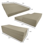 Tan Full Trifold Foam Bed  Shikibuton  Sleepover Folding Mattress 6 X 54 X 75