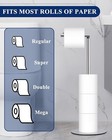 Bathroom Toilet Paper Holder Stand With Reserve For 4 Rolls - Chrome