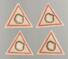 Lot Of 4 Girl Scout Patches Trefoil Cookies  Try-its  Triangle Set Orange Border
