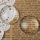 50pcs 30mm Clear Round Flat Back Crystal Glass Dome Cabochons C1060