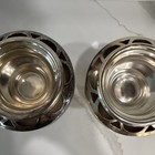 Wear-brite Silverplate Flower Frog Bowls Set Of 2 Post-1940 Decorative Tableware
