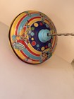 Schylling Tin Spinning Top Circus Clown Toy Hand Crank Metal Inconsistent Spin