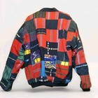 Vintage Guatemalan Patchwork Bomber Jacket  Handmade Unisex Xl