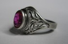 Perfect Vintage Ussr Silver 875 Awesome Ruby Super Ring