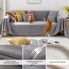 Waterproof Scratch Resistant Gray Sofa Cover  Durable Couch Protector For Home