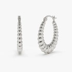 925 Vintage-inspired Shrimp Hoop Earrings  With Click Wire 925