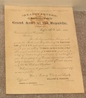 Civil War Era Letter From Commander William Huggins Requesting Gar Funds 1880