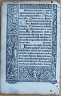 Post Incunable Leaf Book Of Hours Vostre Illustrated Border Initials  d  - 1501